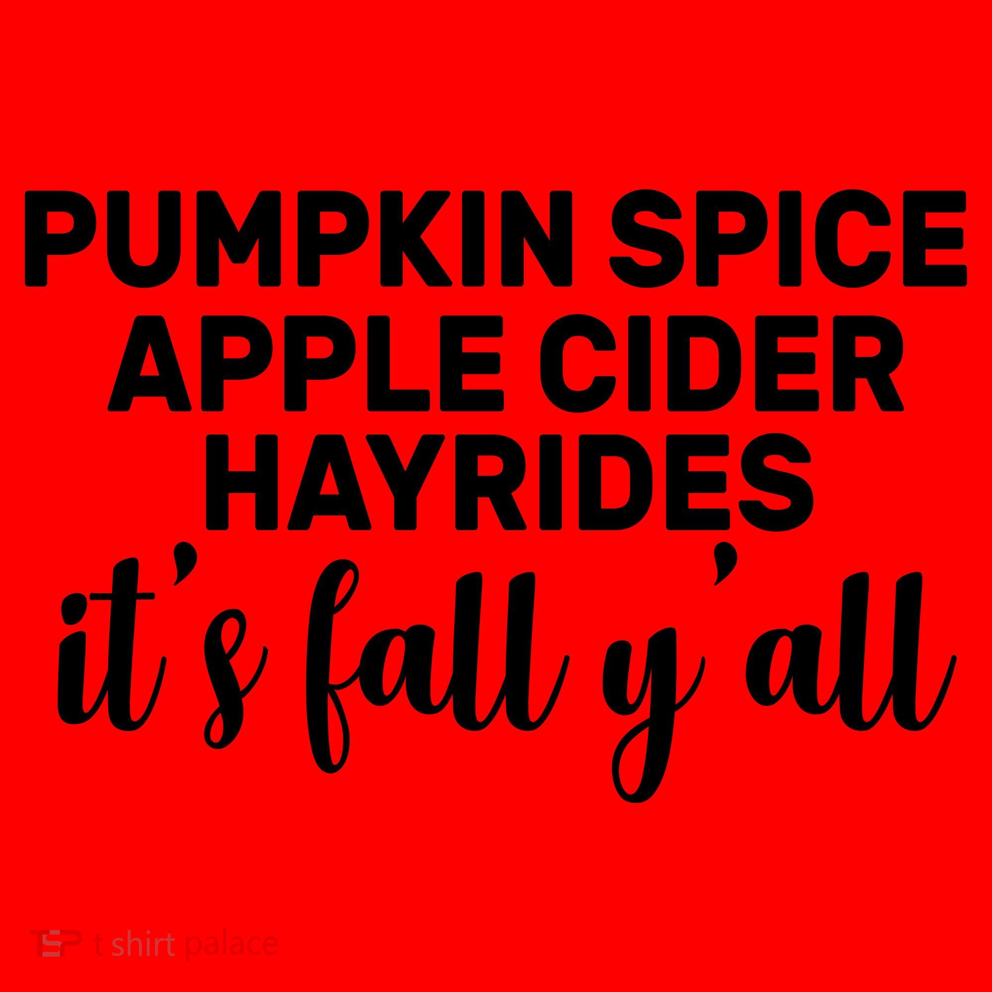  Pumpkin Spice It's Fall Y'all Santa Hat