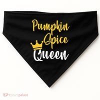 Pumpkin Spice Queen USA-Made Doggie Bandana thumb 0