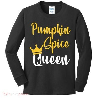 Pumpkin Spice Queen Kids Long Sleeve Shirt