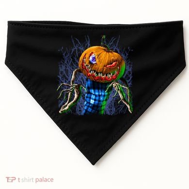 Pumpkinhead Scarecrow Halloween USA-Made Doggie Bandana