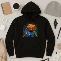 Pumpkinhead Scarecrow Halloween Hoodie thumb 3