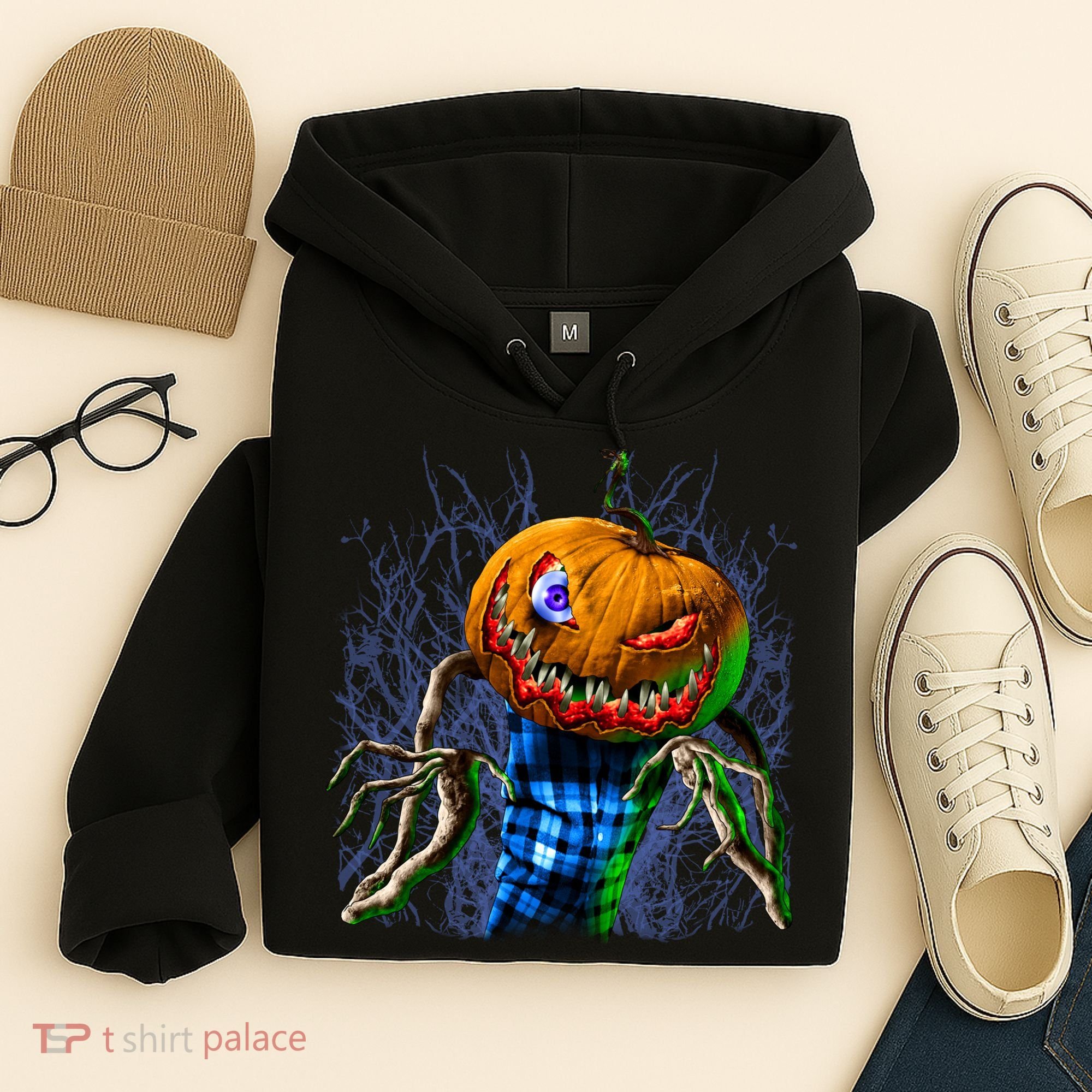 Pumpkinhead Scarecrow Halloween Hoodie