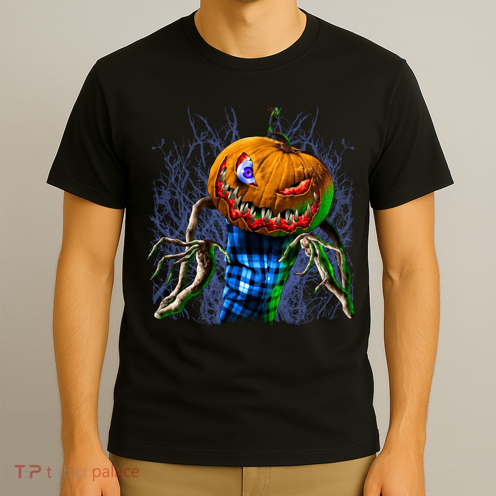 Pumpkinhead Scarecrow Halloween T-Shirt
