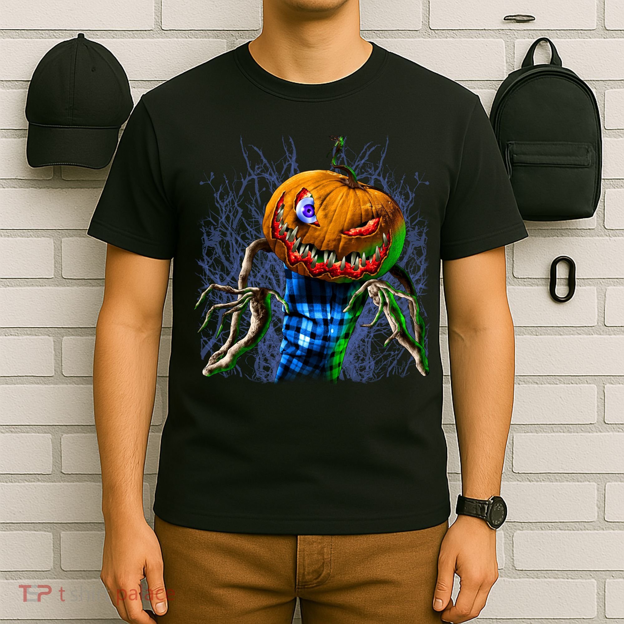 Pumpkinhead Scarecrow Halloween T-Shirt