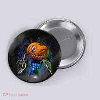 Pumpkinhead Scarecrow Halloween Button thumb 0