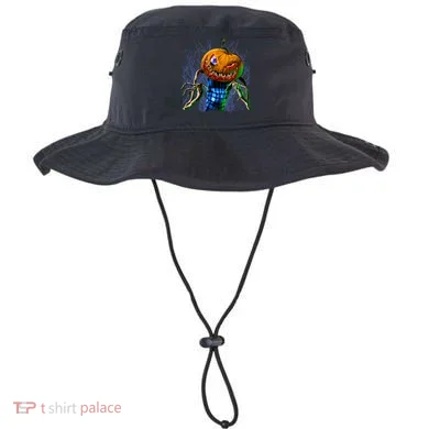 Pumpkinhead Scarecrow Halloween Bucket Hat