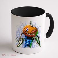 Pumpkinhead Scarecrow Halloween Coffee Mug thumb 1