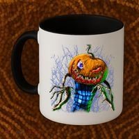 Pumpkinhead Scarecrow Halloween Coffee Mug thumb 2