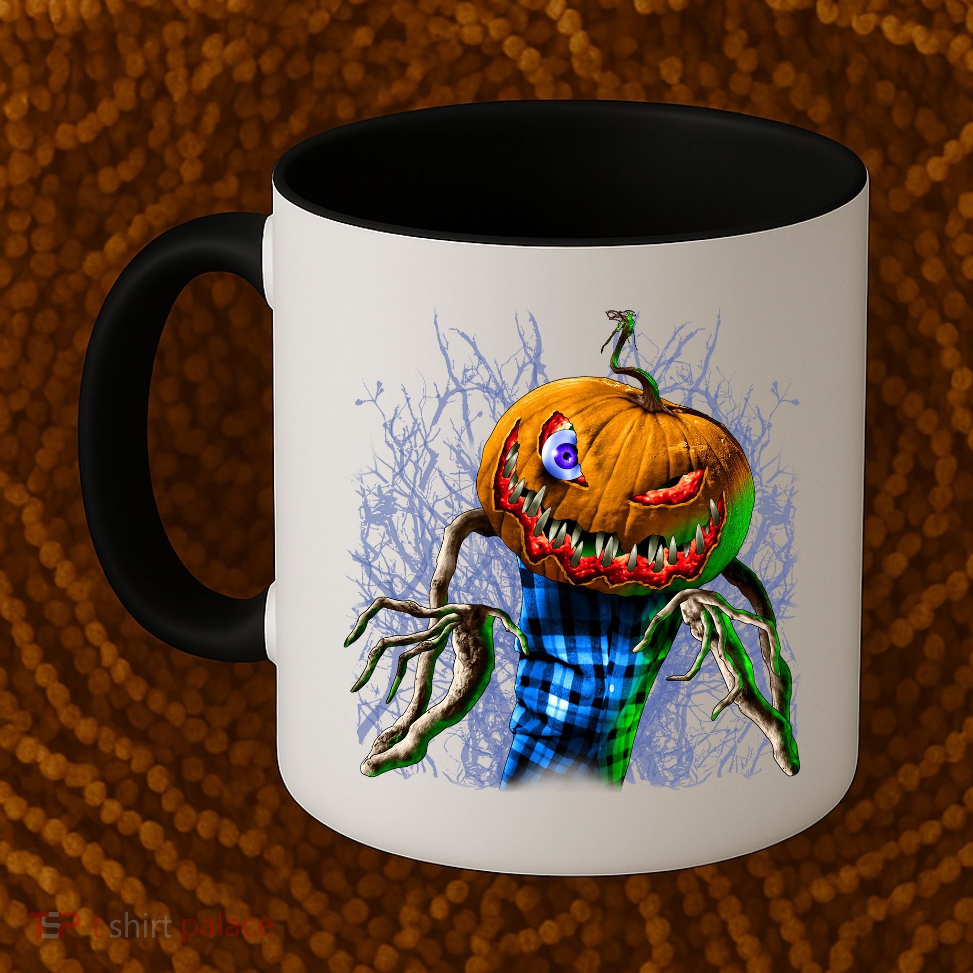 Pumpkinhead Scarecrow Halloween Coffee Mug