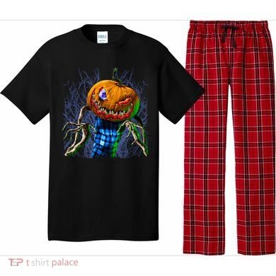Pumpkinhead Scarecrow Halloween Pajama Set