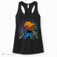 Pumpkinhead Scarecrow Halloween Women's Tank Top thumb 0