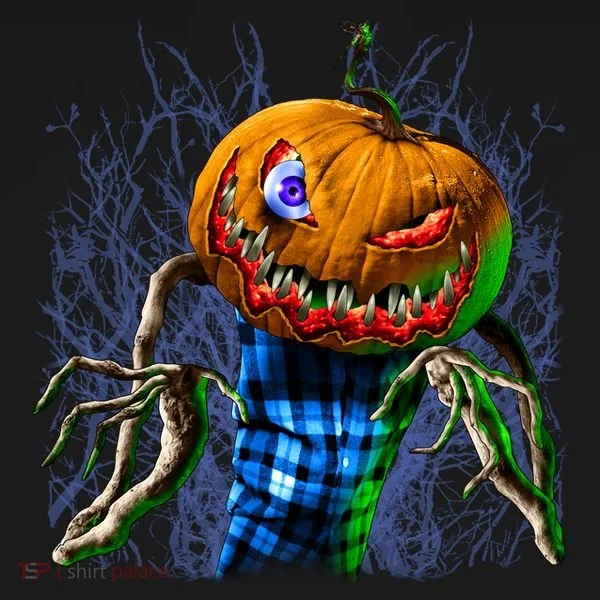 Pumpkinhead Scarecrow Halloween Baby Bodysuit