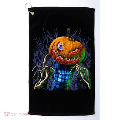 Pumpkinhead Scarecrow Halloween Golf Towel