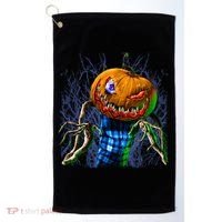 Pumpkinhead Scarecrow Halloween Golf Towel thumb 0