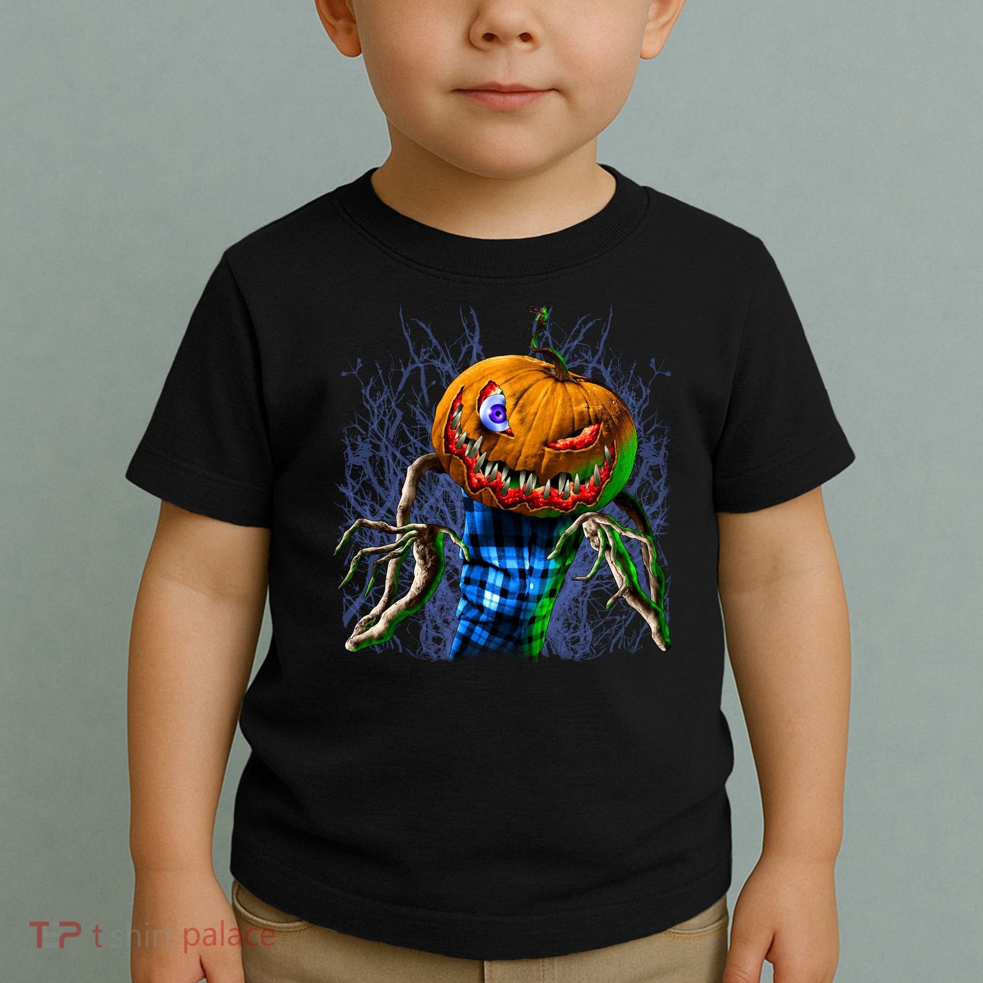 Pumpkinhead Scarecrow Halloween Toddler T-Shirt