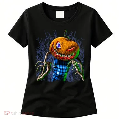 Pumpkinhead Scarecrow Halloween Women's T-Shirt