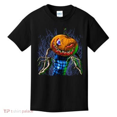 Pumpkinhead Scarecrow Halloween Kids T-Shirt