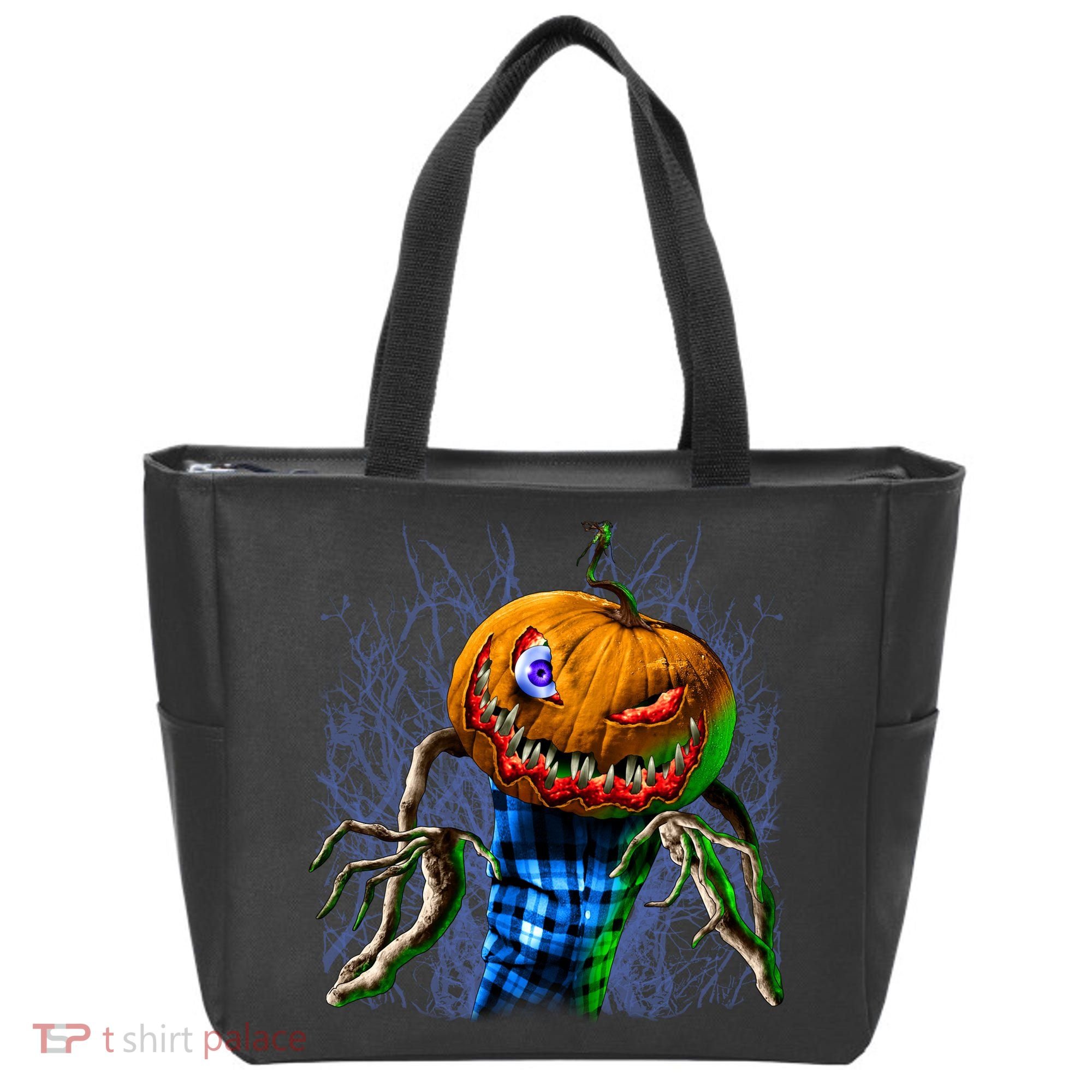 Pumpkinhead Scarecrow Halloween Tote Bag