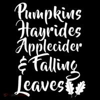 Pumpkins Hayrides Apple Cider and Falling Leaves Coaster thumb 2