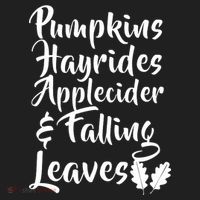 Pumpkins Hayrides Apple Cider and Falling Leaves Hat thumb 2