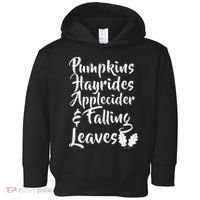 Pumpkins Hayrides Apple Cider and Falling Leaves Toddler Hoodie thumb 0