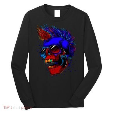 Punk Rock Neon Skull Head Long Sleeve Shirt