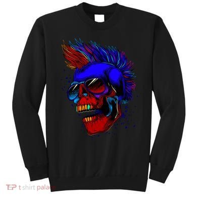 Punk Rock Neon Skull Head Sweatshirt