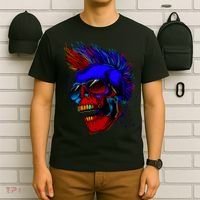 Punk Rock Neon Skull Head T-Shirt thumb 6