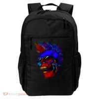 Punk Rock Neon Skull Head Backpack thumb 0