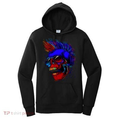 Punk Rock Neon Skull Head Women's Hoodie