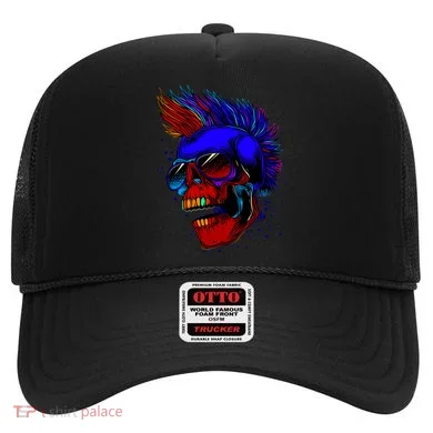 Punk Rock Neon Skull Head Hat