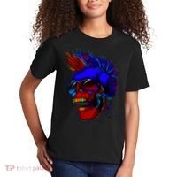 Punk Rock Neon Skull Head Kids T-Shirt thumb 2