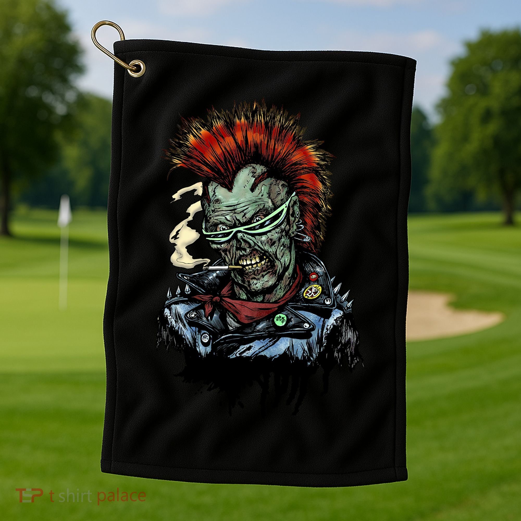 Punk Zombie Golf Towel