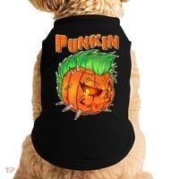 PUNKIN With Mohawk Funny Scary Halloween Doggie Tank thumb 0