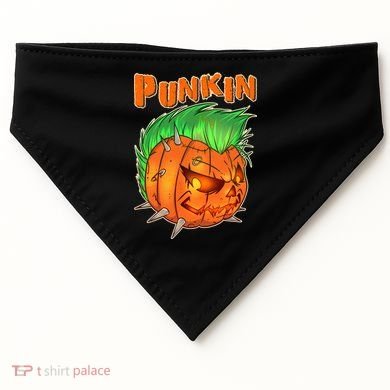 PUNKIN With Mohawk Funny Scary Halloween USA-Made Doggie Bandana