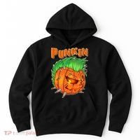 PUNKIN With Mohawk Funny Scary Halloween Hoodie thumb 0