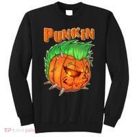 PUNKIN With Mohawk Funny Scary Halloween Sweatshirt thumb 0