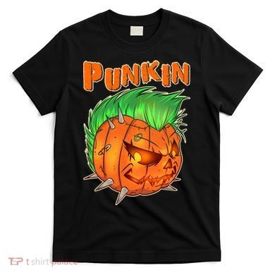 PUNKIN With Mohawk Funny Scary Halloween T-Shirt
