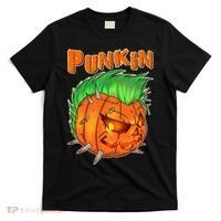 PUNKIN With Mohawk Funny Scary Halloween T-Shirt thumb 0