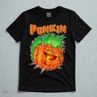PUNKIN With Mohawk Funny Scary Halloween T-Shirt thumb 5