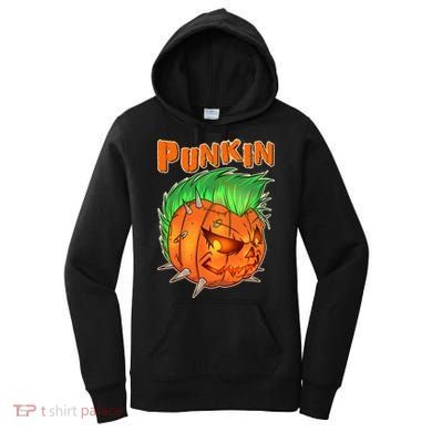PUNKIN With Mohawk Funny Scary Halloween Women's Hoodie