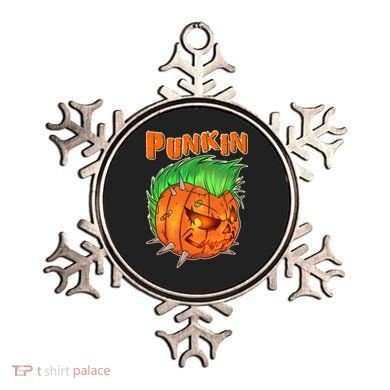 PUNKIN With Mohawk Funny Scary Halloween Ornament