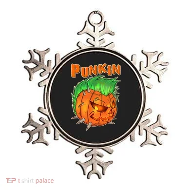 PUNKIN With Mohawk Funny Scary Halloween Ornament