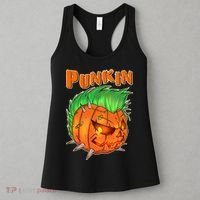 PUNKIN With Mohawk Funny Scary Halloween Women's Tank Top thumb 3