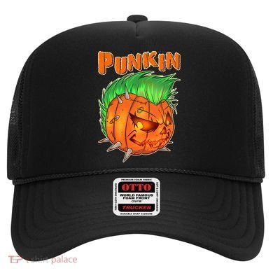 PUNKIN With Mohawk Funny Scary Halloween Hat