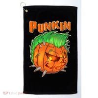 PUNKIN With Mohawk Funny Scary Halloween Golf Towel thumb 0