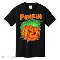 PUNKIN With Mohawk Funny Scary Halloween Kids T-Shirt thumb 0