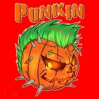 PUNKIN With Mohawk Funny Scary Halloween Santa Hat thumb 1