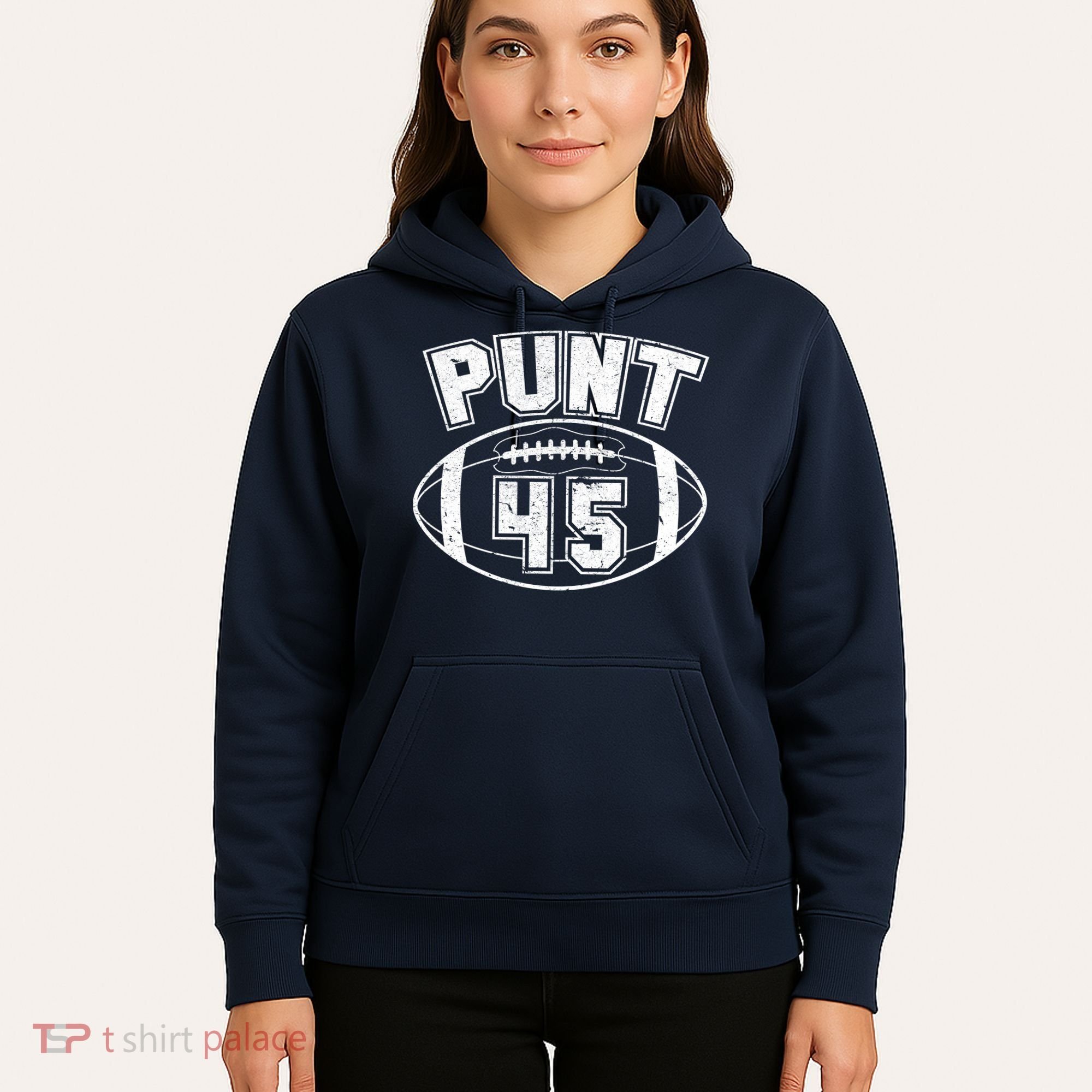 Punt 45 Anti Trump Football Hoodie