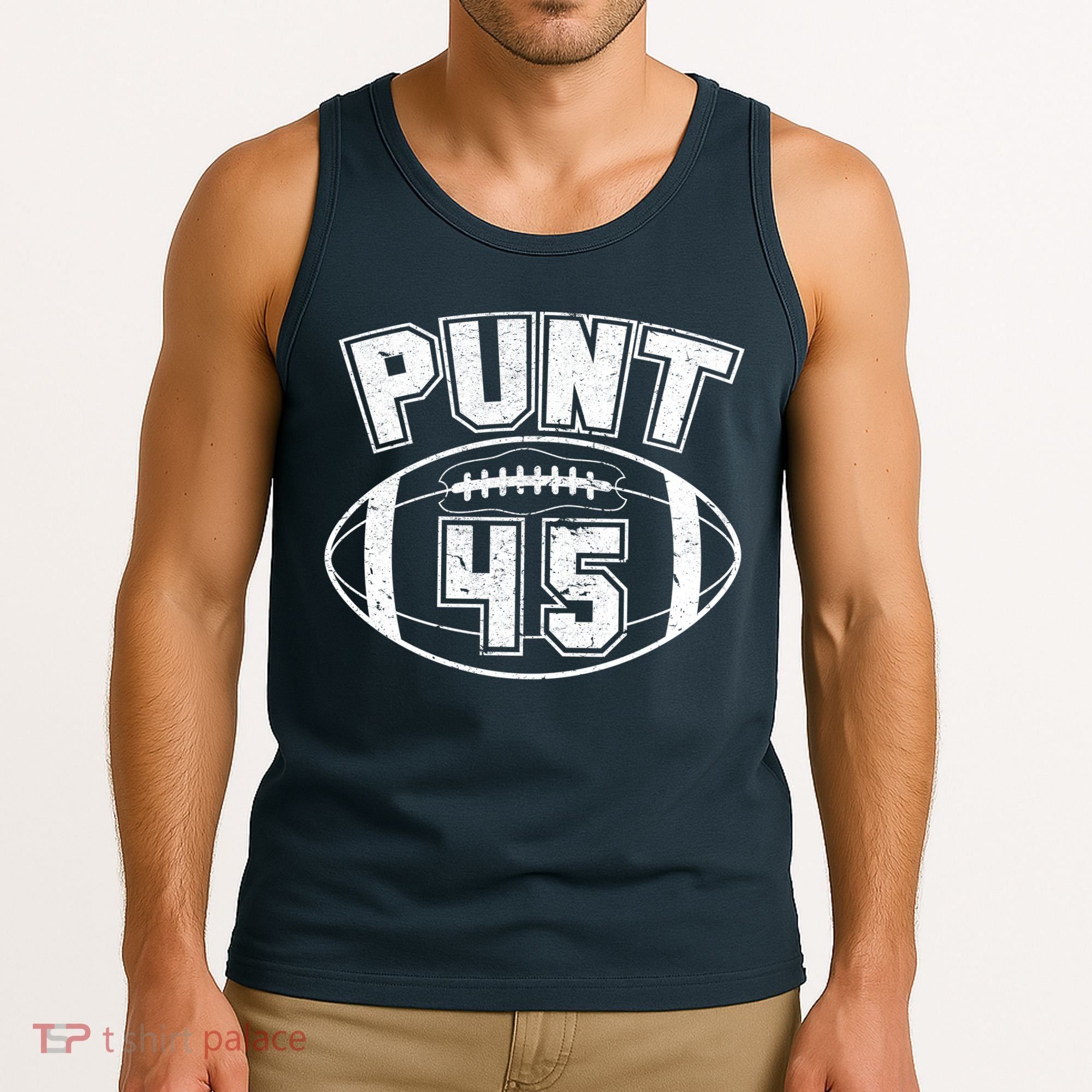 Punt 45 Anti Trump Football Tank Top